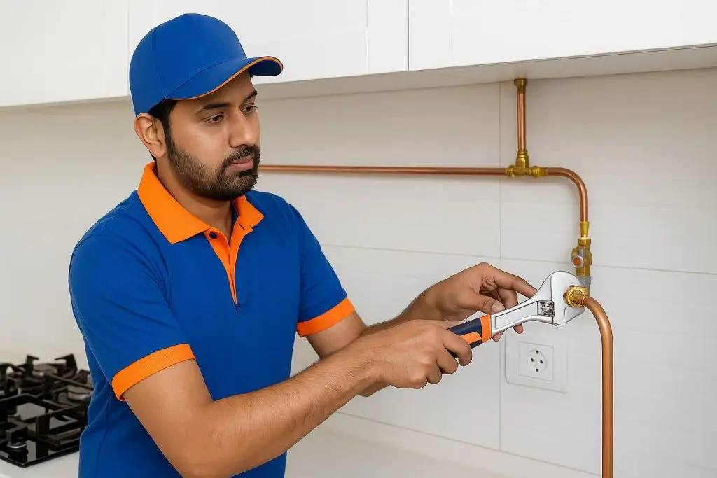 Copper Gas Pipeline Installation